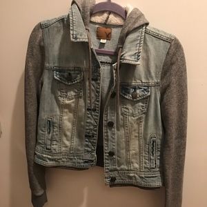 American Eagle Hooded Denim Jacket
